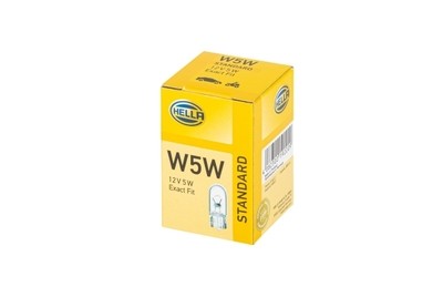 Лампа накаливания, W5W 12V 5W W 2,1 x 9,5d  ц5ц  \\ HELLA 8GP 003 594-121