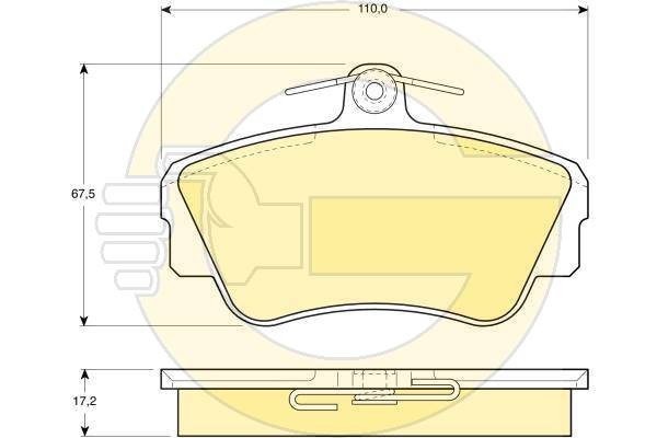 Тормозные колодки передние \\ VOLVO 440, 460 \\ TRW \\ GIRLING (GDB812)