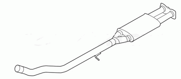 Глушитель передний Вольво S60 II, XC60 \\ B6304Txx, TF-80SC AWD \\ VOLVO Original