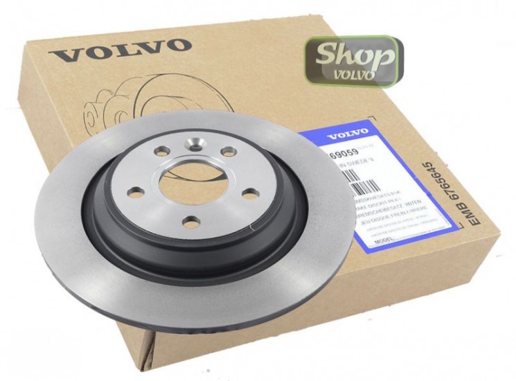 Диск тормозной задний, электрический ручник VOLVO S60 II, S80 II, XC70 II \\ сплошной \\ VOLVO (Original) 31471746