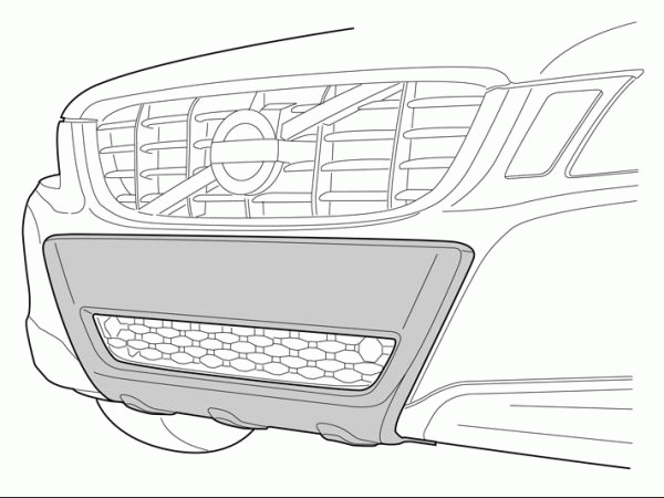 Накладка переднего бампера Вольво XC60 09-13 \\ Scan Tech SW30764992