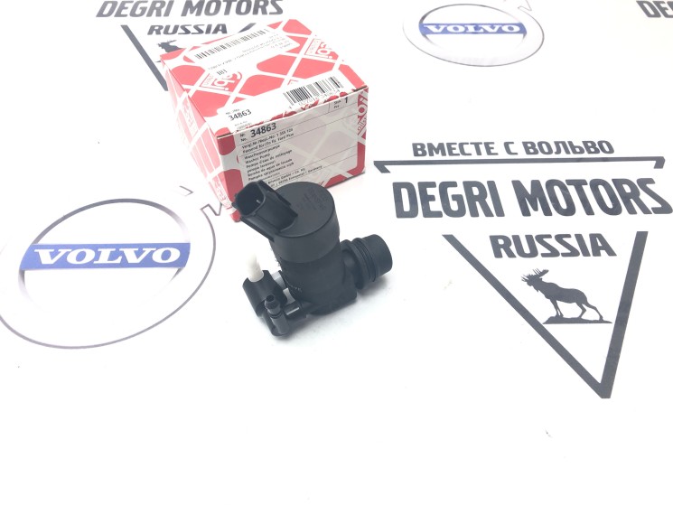 Насос омывателя лобового и заднего стекла Вольво XC70 II, XC90 \\ FEBI 34863