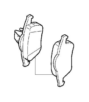 Комплект тормозных колодок, передние 16,5" VOLVO V40CC, S40 II, V50 \\ VOLVO Original 32373149