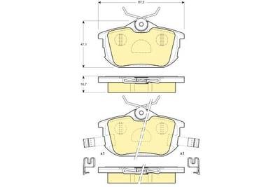Колодки тормозные заднии VOLVO S40 I \\ Girling