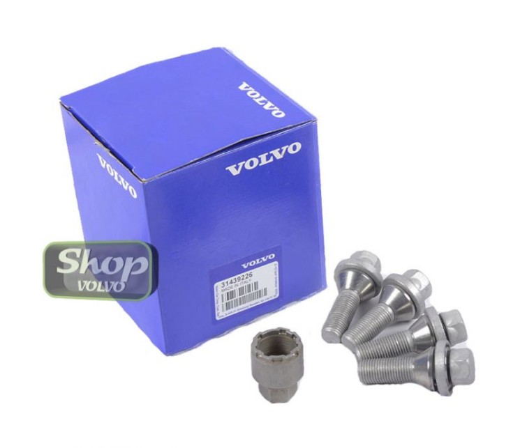 Болты секретные, комплект Volvo с 2015 года \\ 4 шт + ключ \\ VOLVO Original 31439226