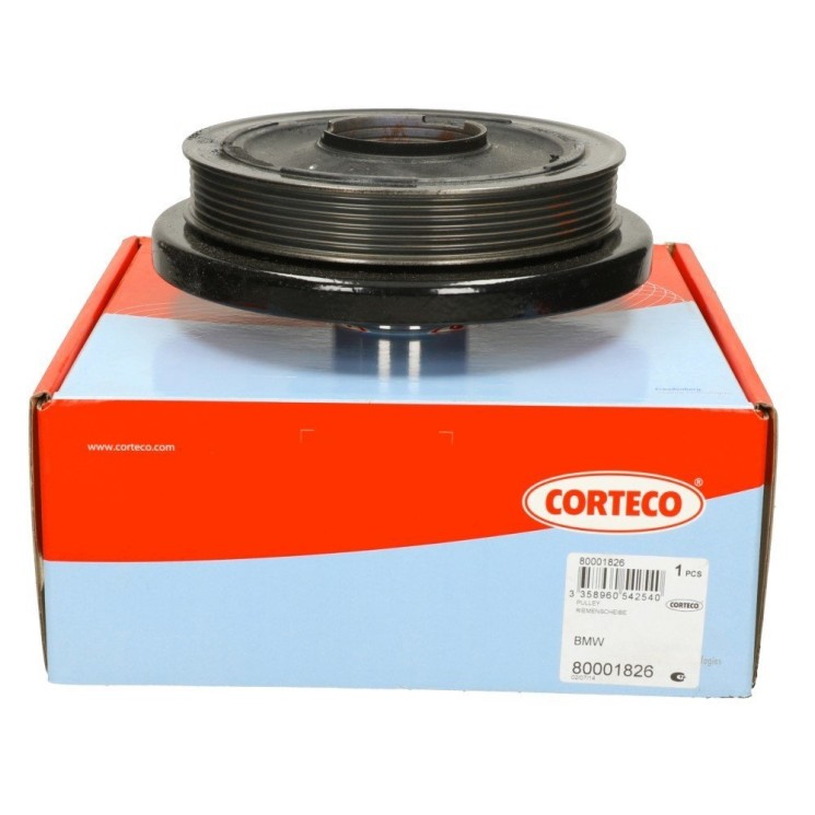 Шкив демпфер коленвала BMW N57 D30 \\ CORTECO 80001826