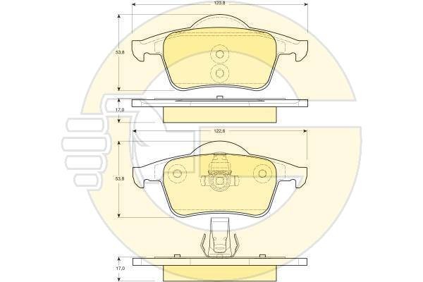 Тормозные колодки задние \\ VOLVO S60, S80, V70 II, XC70 16" \\ Girling 6113892