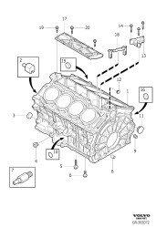 Уплотнительное кольцо блока цилиндров Volvo S80 II, XC90 B8444S \\ VOLVO Original 999459