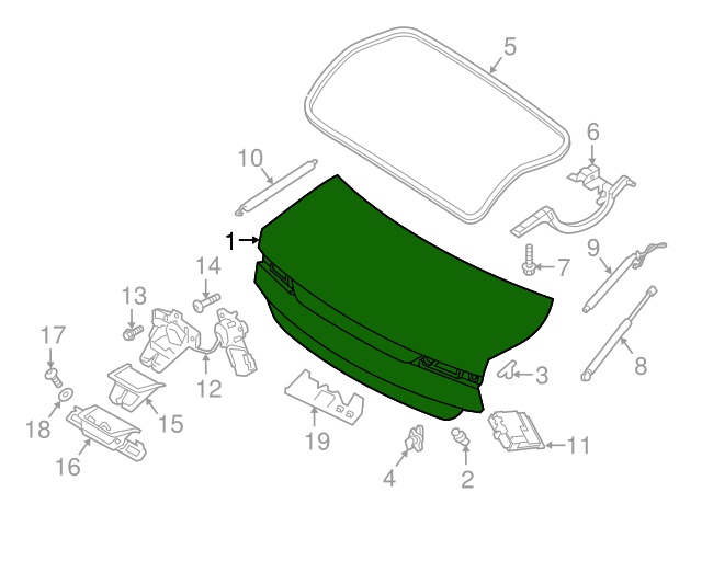 Крышка багажника Volvo S90 II \\ Volvo Original 32296630