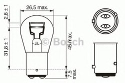 ЛАМПА P21/4W 12V 21/4W PURE LIGHT (CB) \\ BOSCH 1987302215