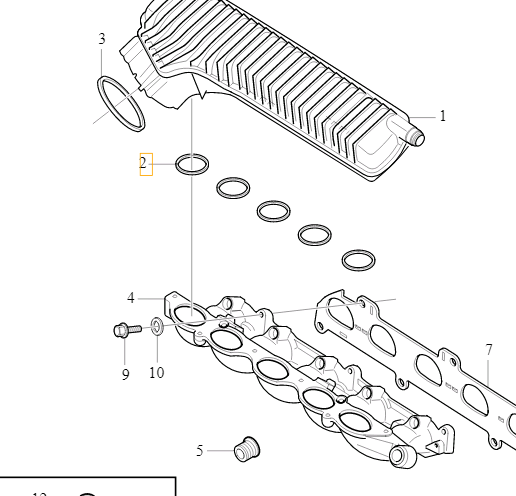 Прокладка впускного коллектора \патрубок <-> коллектор\ \\ VOLVO S40 II \\ VOLVO Original 31331885