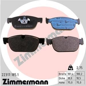 Колодки тормозные передние Вольво XC90 II, XC60 II \\ 19". 18" дюймов \\ Zimmermann 22317.185.1