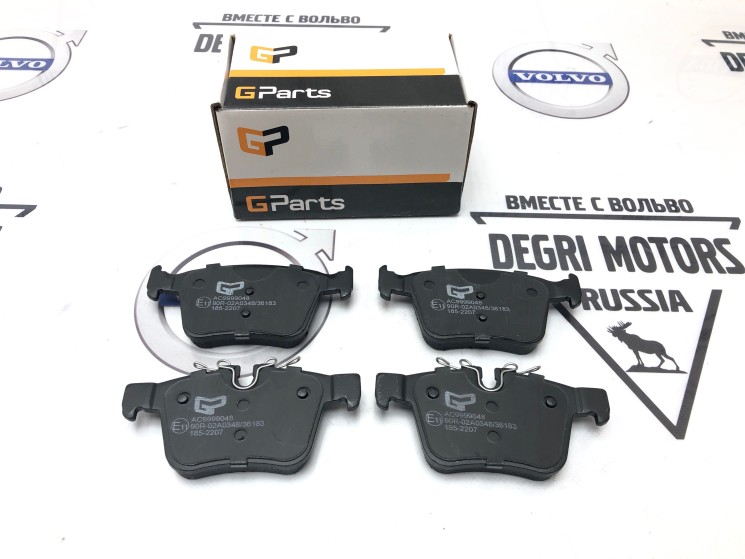 Колодки тормозные задние комплект Вольво XC90 II, XC60 II \\ 17 дюймов \\ GParts AC2112235