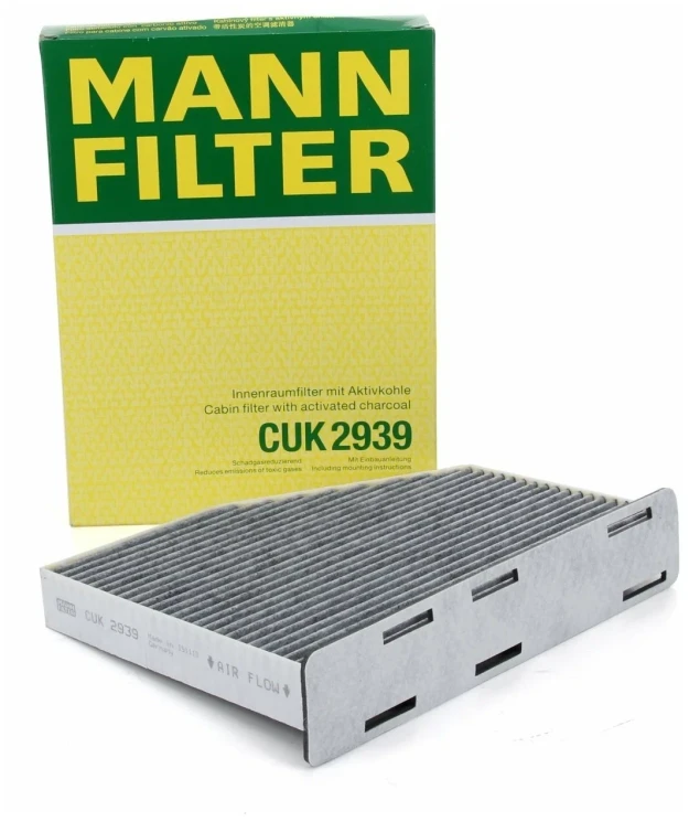 Фильтр салона угольный VAG Audi A3, VW Golf V/Touran/Caddy, Skoda Octavia 03> \\ MANN-FILTER CUK 2939