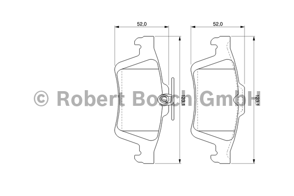 Тормозные колодки задние VOLVO S40 II,V50,С30 \\ 2004- \\ Bosch