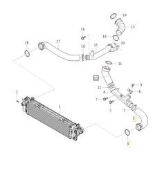 Патрубок интеркулера турбонаддува левый Volvo XC40 \\ VOLVO Original 32224398