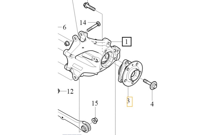 Ступица задняя с подшипником Volvo XC40, C40 \\ Volvo Original 32329658