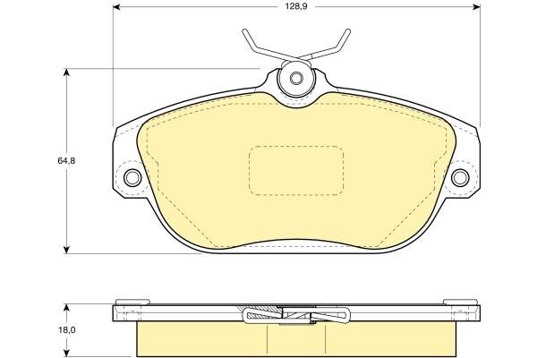 Колодки тормозные передние VOLVO 740,960 \\ ABS \\ Girling