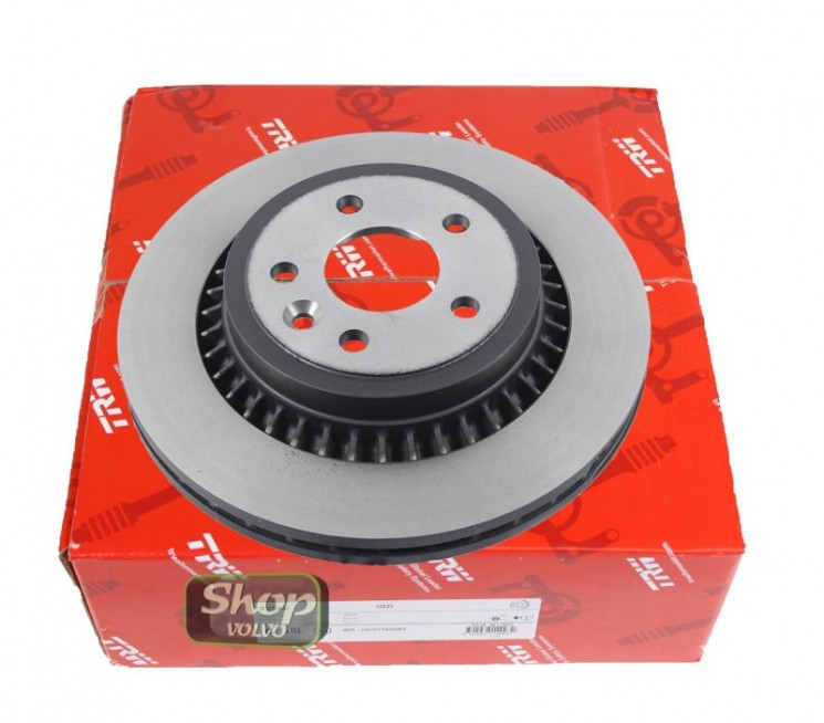 Тормозной диск задний вентилируемый электрический ручник VOLVO XC60 XC70 II \\ TRW DF6308