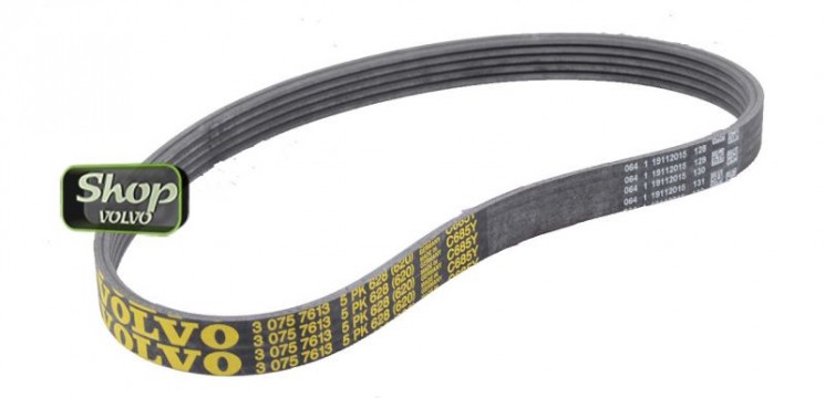 Приводной ремень компрессора кондиционера Вольво XC70 II, XC60, S80 II, V70 III \\ VOLVO Original 30757613