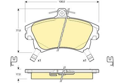 Тормозные колодки передние VOLVO S40 I,V40 \\ 1998-2003 \\ GIRLING