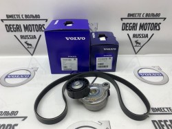 Комплект натяжителя ремня с ремнем и роликом для Volvo S80 II, V70 III, XC70 II, XC60, S60 II \\ Дизель \\ VOLVO Original 31401425