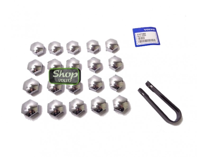 Колпачок колесного болта Хром VOLVO S60 II, XC60 \\ к-т 20 шт \\ VOLVO Original 31471082