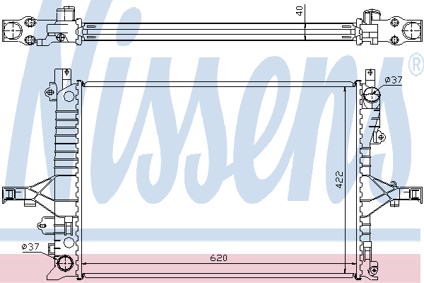 Радиатор охлаждения VOLVO S60, S80, V70, XC70 \\ КПП механика \\ Nissens (Дания)