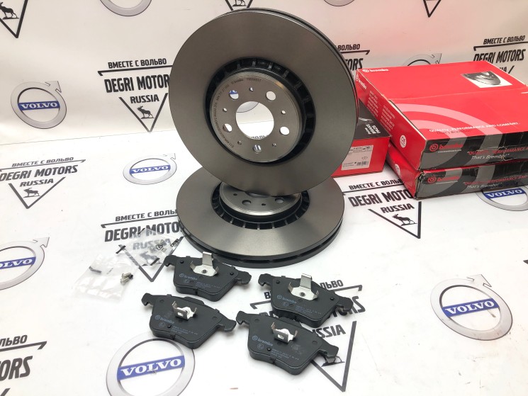 Передние тормозные диски и колодки Volvo XC90 17,5' \\ BREMBO