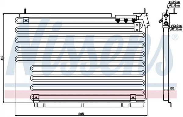 Конденсор, радиатор кондиционера VOLVO 940,960 \\ 1994- \\ Nissens