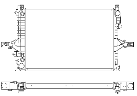 Радиатор охлаждения \\ VOLVO S60, S80, V70, XC70 \\ КПП механика \\ GP - German Parts