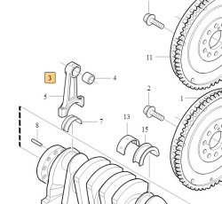 Шатун D5244T** S60 II, S80 II, XC60, XC70 II \\ VOLVO Original 31401209