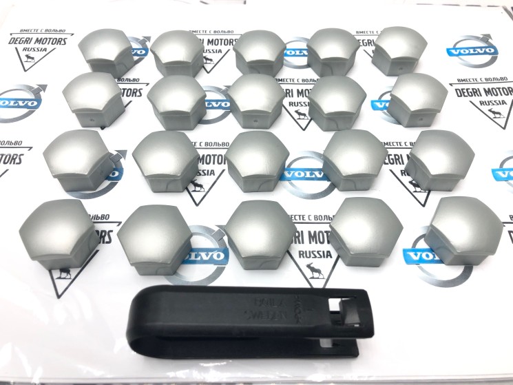 Колпачки защитные для болтов Silver Volvo C30, C70, S40, V50, V40 (2013-), V40 CC \\ комплект 20шт \\ VOLVO Original 31471687