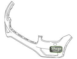 Накладка переднего бампера с омывателем фар, без парковки грунтованная - Volvo XC90 2020-23 \\ VOLVO Original 40000247