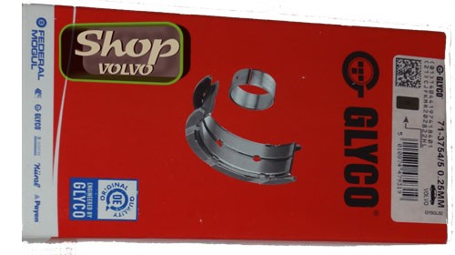 Вкладыши шатунные стандарт, комплект 5 штук VOLVO S60, S80 \\ B52XXxx** \\ GLYCO