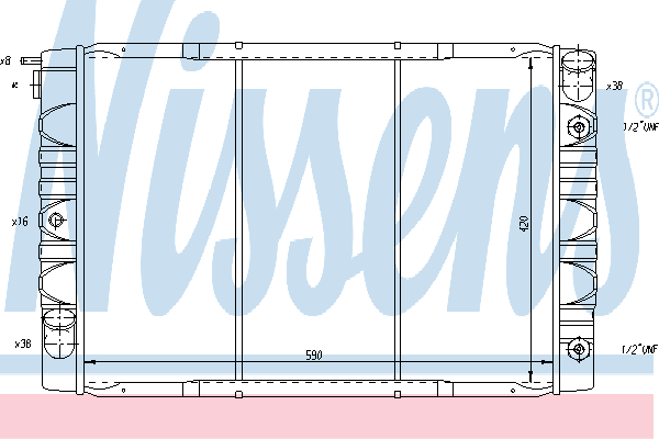 Радиатор охлаждения двигателя VOLVO 760 (704, 764) 760 Kombi (704, 765) \\ NISSENS
