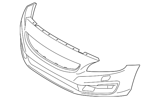 Накладка переднего бампера - Volvo S60 (14-18) \\ VOLVO Original 39826039