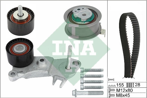 Комплект ремня ГРМ Volvo XC90 II, XC60 II, XC40 \\ D4204Txx \\ INA 530 0762 10