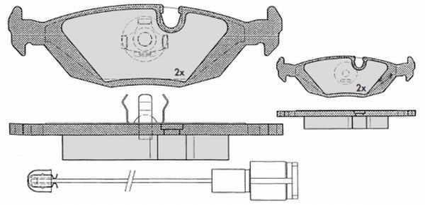 Колодки тормозные задние комплект  \\ VOLVO 440 K (445) , 460 L (464) , 480 E  \\ MAFF
