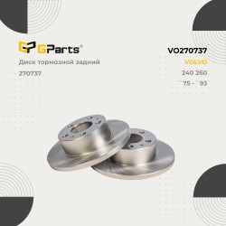 Тормозной диск передний \\ VOLVO 240, 260 невентилируемый \\ GParts VO270737