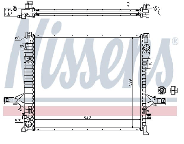 Радиатор охлаждения VOLVO XC90 \\ 2002-2013 \\ NISSENS 65613A