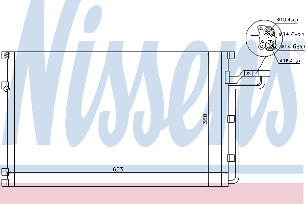 Конденсатор, радиатор кондиционера VOLVO S40 II, V50 \\ c 2004 \\ NISSENS 940087
