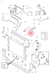 Шланг системы охлаждения верхний S60 II, S80 II, V60, V70 III, XC60, XC70 II \\ Gates 05-2541