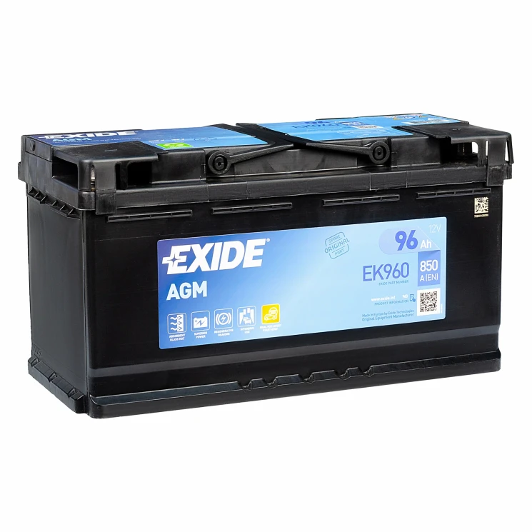 Аккумулятор АКБ AGM Volvo XC90 II, XC60 II \\ 12V 96Ah 850A \\ EXIDE EK960