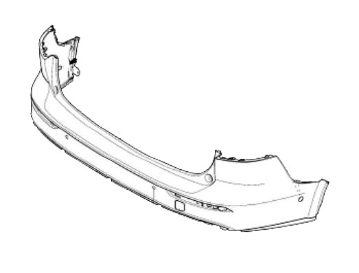 Накладка заднего бампера грунтованная без парковки - Volvo V60 Cross Country \\ VOLVO Original 39796633