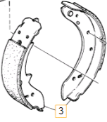 Тормозные колодки задние барабанные VOLVO 440 \\ VOLVO Original 3343436