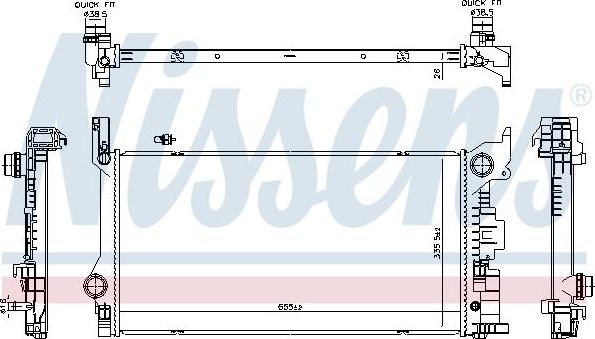 Радиатор охлаждения двигателя Volvo XC60, XC90, S60, S90 \\ SPA \\ NISSENS 606565