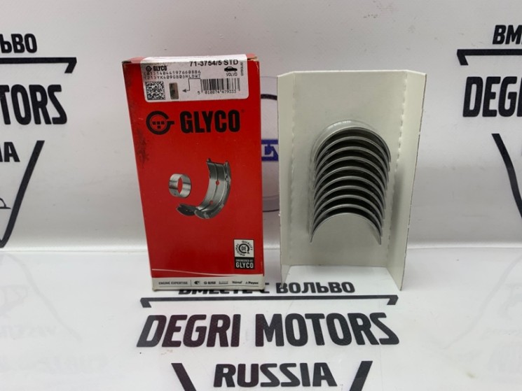 Вкладыши шатунные стандарт STD, комплект на 5 цилиндров VOLVO S80 ХС90 \\ D52XXxx** B52XXxx** \\ GLYCO 71-3754/5 STD