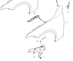 Кронштейн крыла переднего правого Volvo S90 II, V90 \\ VOLVO Original 31447898