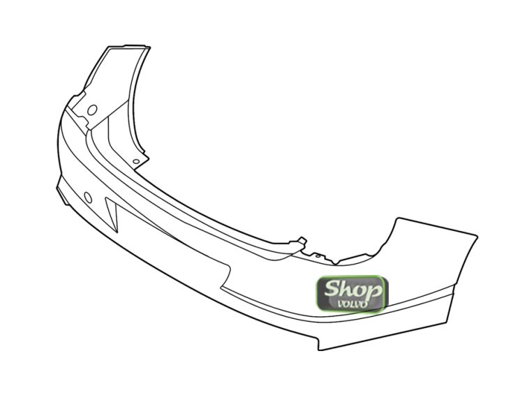 Накладка заднего бампера Неокрашенная - Volvo XC60 \\ VOLVO Original 39796825